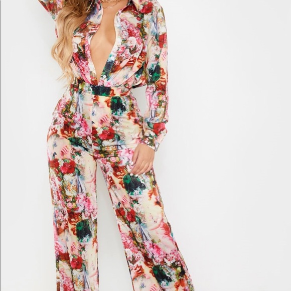 PrettyLittleThing Pants - Rose Femme Renaissance Pants and Top Set 🌹